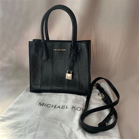 shiny michael kors black snak skin tote|Michael kors snake handbags + FREE SHIPPING .